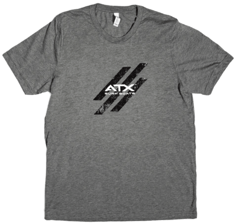 ATX Surf Boats Slash Tee - Grey Triblend