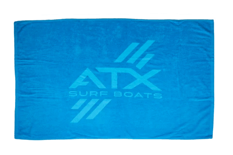 ATX Surf Boats Blue Beach Towel - 35"x60"